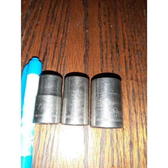 Lot 3 Vintage Craftsman Sears 14mm, 16mm, 19mm G Series Sockets 12pt 1/2" Made U - Picture 3 of 7